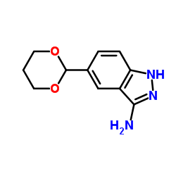 5-(1,3-Dioxan-2-yl)-1H-indazol-3-amine结构式