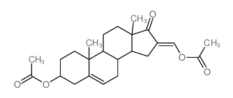 Androst-5-en-17-one,3-(acetyloxy)-16-[(acetyloxy)methylene]-, (3b)- (9CI) Structure