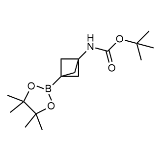 tert-Butyl (3-(4,4,5,5-tetramethyl-1,3,2-dioxaborolan-2-yl)bicyclo[1.1.1]pentan-1-yl)carbamate Structure