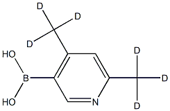 (4,6-bis(methyl-d3)pyridin-3-yl)boronic acid结构式
