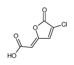 trans-2-chloro-4-carboxymethylenebut-2-en-1,4-olide结构式