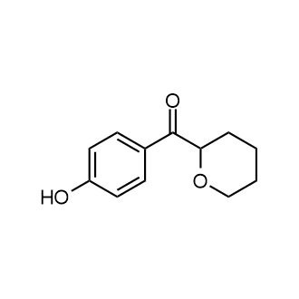 (4-羟基苯基)(四氢2H吡喃-2-基)甲酮结构式