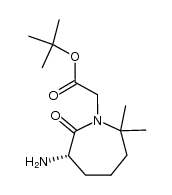 (S)-6-aminohexahydro-2,2-dimethyl-7-oxo-1H-azepine-1-acetic acid 1,1-dimethylethyl ester结构式