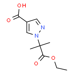 1-(1-Ethoxy-2-methyl-1-oxo-2-propanyl)-1H-pyrazole-4-carboxylic acid Structure