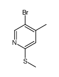 5-bromo-4-methyl-2-(methylthio)pyridine结构式