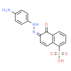 6-[(4-aminophenyl)azo]-5-hydroxynaphthalene-1-sulphonic acid结构式