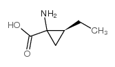 Cyclopropanecarboxylic acid, 1-amino-2-ethyl-, (2S)- (9CI) structure