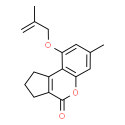 7-methyl-9-(2-methylprop-2-enoxy)-2,3-dihydro-1H-cyclopenta[c]chromen-4-one structure