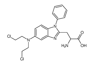 2-amino-3-{5-[bis-(2-chloro-ethyl)-amino]-1-phenyl-1H-benzoimidazol-2-yl}-propionic acid结构式