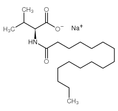 Sodium N-hexadecanoyl-L-valinate structure