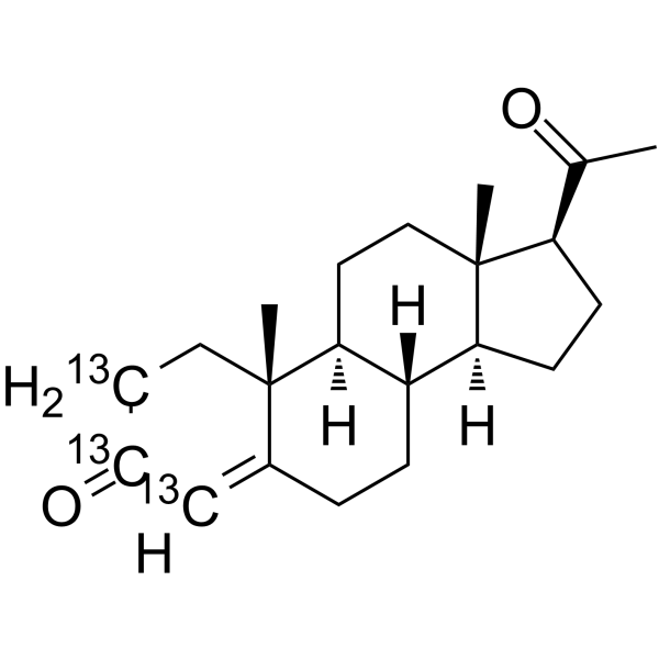 Progesterone-13C3结构式