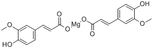 magnesium(2+) (E)-4'-hydroxy-3'-methoxycinnamate结构式