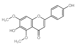 6-Hydroxy-2-(4-hydroxyphenyl)-5,7-dimethoxy-4H-chromen-4-one结构式