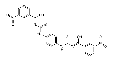 3-nitro-N-[[4-[(3-nitrobenzoyl)carbamothioylamino]phenyl]carbamothioyl]benzamide Structure