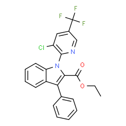 Ethyl 1-[3-chloro-5-(trifluoromethyl)-2-pyridinyl]-3-phenyl-1H-indole-2-carboxylate picture