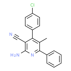 2-Amino-4-(4-chlorophenyl)-5-methyl-6-phenylnicotinonitrile picture