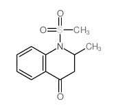 2-methyl-1-methylsulfonyl-2,3-dihydroquinolin-4-one结构式