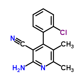 2-Amino-4-(2-chlorophenyl)-5,6-dimethylnicotinonitrile结构式