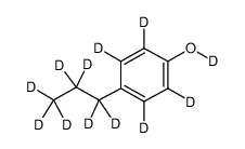 4-正丙基苯酚-D12结构式