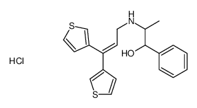 2-[3,3-di(thiophen-3-yl)prop-2-enylamino]-1-phenylpropan-1-ol,hydrochloride结构式