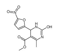 2-Oxo-4-(5-nitro-2-furyl)-6-methyl-1,2,3,4-tetrahydropyrimidine-5-carboxylic acid methyl ester Structure
