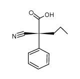 R(-)-Phenyl(propyl)cyanoacetic acid结构式