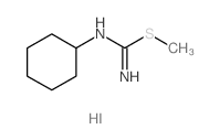 N-cyclohexyl-1-methylsulfanyl-methanimidamide structure