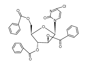 4-chloro-1-(2,3,5-tri-O-benzoyl-β-D-arabinofuranosyl)pyrimidin-2(1H)-one Structure