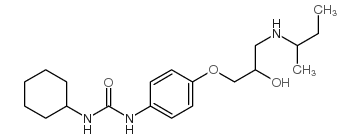 3-[4-[3-(butan-2-ylamino)-2-hydroxy-propoxy]phenyl]-1-cyclohexyl-urea structure