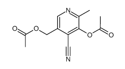 3-acetoxy-5-acetoxymethyl-2-methyl-isonicotinonitrile Structure