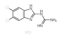 2-(5,6-dichloro-1H-benzoimidazol-2-yl)guanidine structure