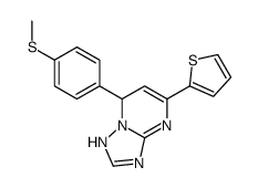 1,7-二氢-7-[4-(甲基硫代)苯基]-5-(2-噻吩)-[1,2,4]噻唑并[1,5-a]嘧啶结构式