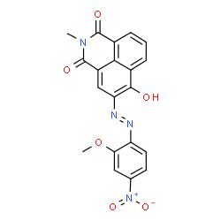 6-hydroxy-5-[(2-methoxy-4-nitrophenyl)azo]-2-methyl-1H-benz[de]isoquinoline-1,3(2H)-dione结构式