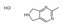 2-methyl-6,7-dihydro-5H-pyrrolo[3,4-d]pyrimidine,hydrochloride结构式