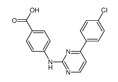 4-{[4-(4-chlorophenyl)pyrimidin-2-yl]amino} benzoic acid结构式