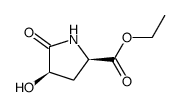 D-Proline, 4-hydroxy-5-oxo-, ethyl ester, (4R)- (9CI) Structure