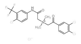 Benzeneethanaminium,3,4-dichloro-N-[2-[[4-chloro-3-(trifluoromethyl)phenyl]amino]-2-oxoethyl]-N,N-dimethyl-b-oxo-, chloride (1:1) Structure