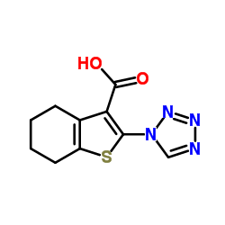 2-(1H-Tetrazol-1-yl)-4,5,6,7-tetrahydro-1-benzothiophene-3-carboxylic acid结构式