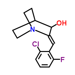 (2Z)-2-(2-Chloro-6-fluorobenzylidene)quinuclidin-3-ol结构式