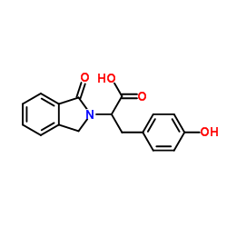 3-(4-Hydroxyphenyl)-2-(1-oxo-1,3-dihydro-2H-isoindol-2-yl)propanoic acid Structure