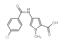 4-[(4-chlorobenzoyl)amino]-1-methylpyrrole-2-carboxylic acid Structure