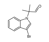 2-(3-bromo-1H-indol-1-yl)-2-methylpropanal结构式