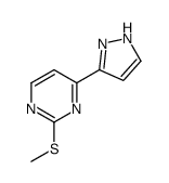 2-methylsulfanyl-4-(1H-pyrazol-5-yl)pyrimidine结构式