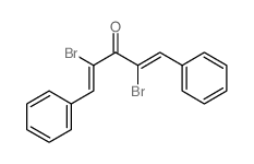 1,4-Pentadien-3-one,2,4-dibromo-1,5-diphenyl-结构式