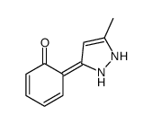 6-(5-methyl-1,2-dihydropyrazol-3-ylidene)cyclohexa-2,4-dien-1-one Structure