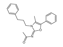 N-[4-methyl-5-phenyl-3-(3-phenylpropyl)-1,3-oxazol-2-ylidene]acetamide Structure