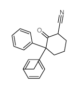 Cyclohexanecarbonitrile,2-oxo-3-phenyl-3-(phenylmethyl)- Structure