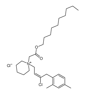 decyl 2-[1-[3-chloro-4-(2,4-dimethylphenyl)but-2-enyl]piperidin-1-ium-1-yl]acetate,chloride Structure