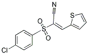 2-((4-CHLOROPHENYL)SULFONYL)-3-(2-THIENYL)PROP-2-ENENITRILE Structure