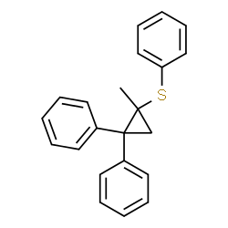 1,1'-[2-Methyl-2-(phenylthio)cyclopropylidene]bisbenzene structure